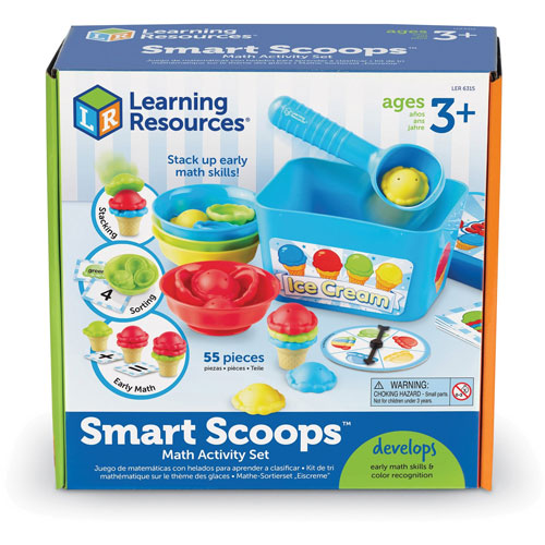 Learning Resources Math Activity Set, Smart Scoops, 9-1/10"x9-1/10"x3-3/5"