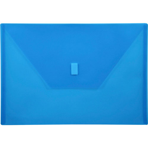 Lion Poly Envelope, Hook and Loop Closure, 13" x 9 3/8" Blue