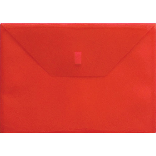 Lion Poly Envelope, Side Opening, Hook/Loop, 13" x 9-3/8", Red