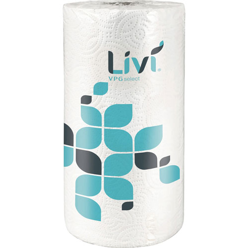 Livi Kitchen Roll Towel, 2-Ply, 9 x 11, 30RL/CT, White