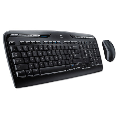 Logitech MK320 Wireless Keyboard + Mouse Combo, 2.4 GHz Frequency/30 ft Wireless Range, Black