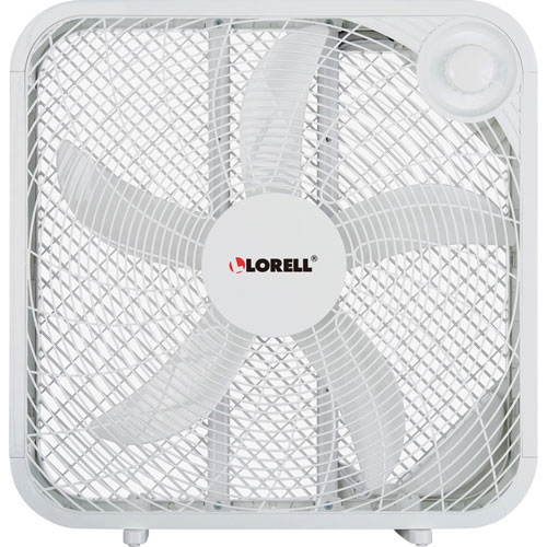 Lorell 3-Speed Box Fan, 4-13/100"Wx20-63/100"Lx21"H, White