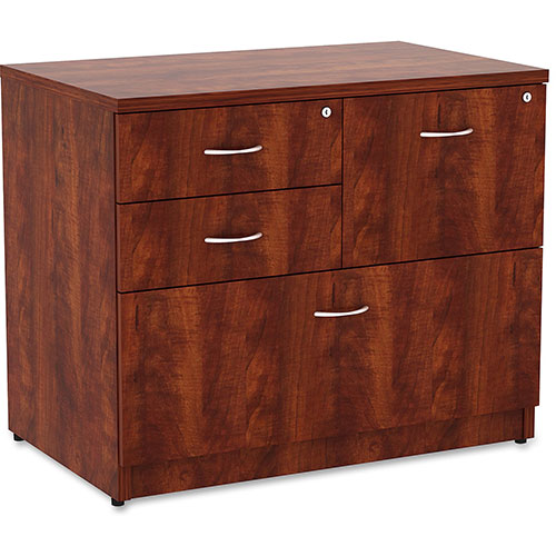 Lorell 4-Drawer Lateral File, 35-1/2" x 22" x 29-1/2", Cherry