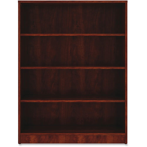 Lorell 4-Shelf Bookcase, 36" x 12" x 48", Cherry