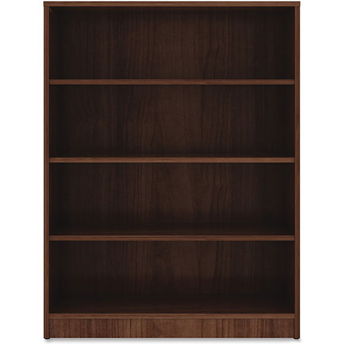 Lorell 4-Shelf Bookcase, 36" x 12" x 48", Walnut