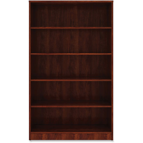 Lorell 5-Shelf Bookcase, 36" x 12" x 60", Cherry