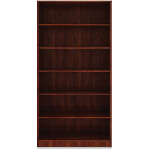 Lorell 6-Shelf Bookcase, 36" x 12" x 73', Cherry