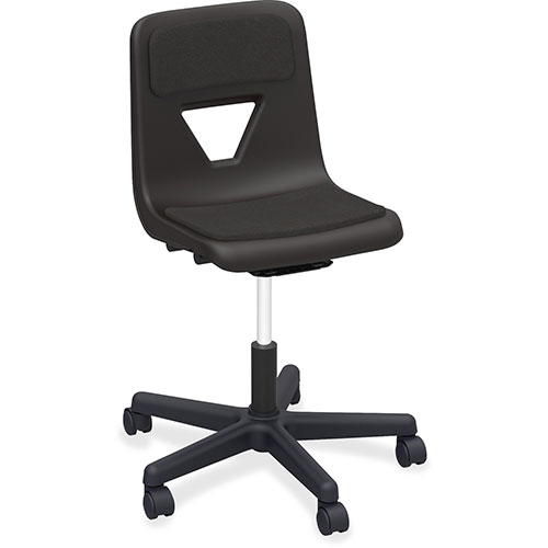 Lorell Adjustable Task Chair, 25" x 25" x 32-1/2", Black