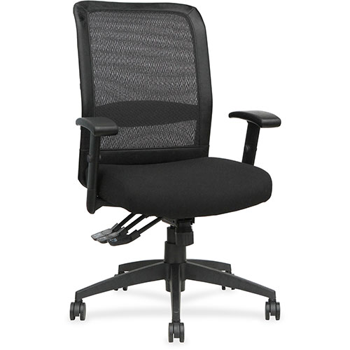 Lorell Amazon IR Chair, Adj, 28-1/8" x 22-1/2" x 45", Mesh/Black
