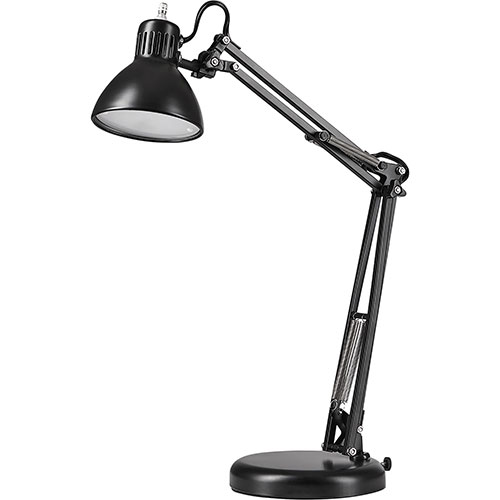 Lorell Architect-Style Desk Lamp, LED, 4.5-Watt, 6"Wx6"Lx18"H, Black