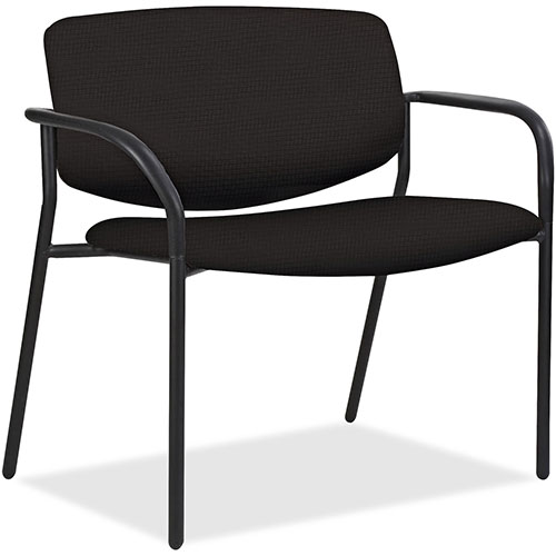 Lorell Bariatric Guest Chair, 600 lb. Capacity, 25" x 33" x 36-1/2", Black