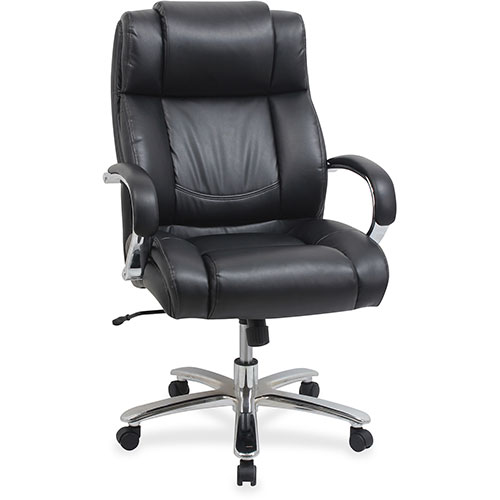 Lorell Big/Tall Chair, 500LB Cap, 22-7/8" x 30-1/4" x 45-3/4", Black