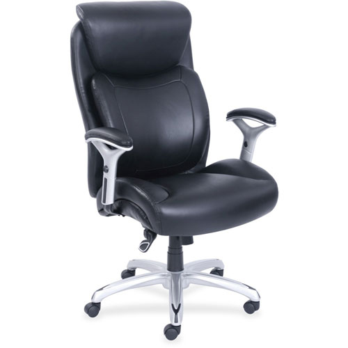 Lorell Big & Tall Chair w/Flexible Air Technology,400 lb. Capacity, 28-3/4" x 31-1/4" x 49", Black