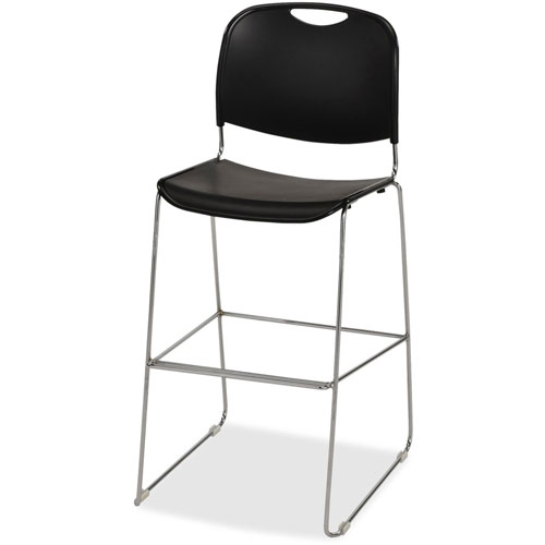 Lorell Bistro Chair, 450 lb. Cap, 19-1/4" x 22-1/8" x 42-7/8", Black