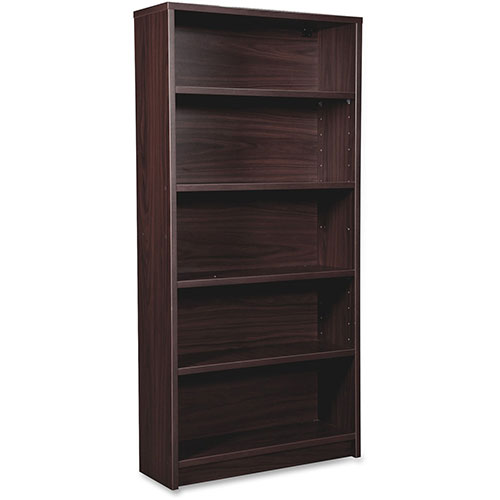 Lorell Bookcase, 5-Shelf, Prominence, 34"Wx12"Dx69"H, Espresso