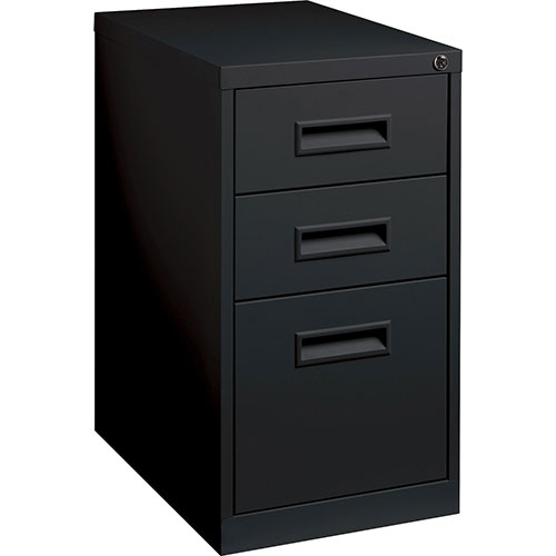 Lorell Box/Box/File Pedestal, 1 Divider, 15"x20"x28", Black