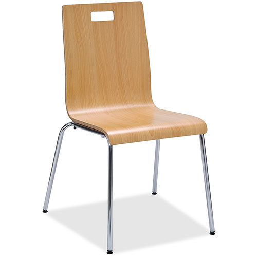 Lorell Brentwood Cafe Chair, 20-1/2" x 21" x 34", 2/CT, Natural