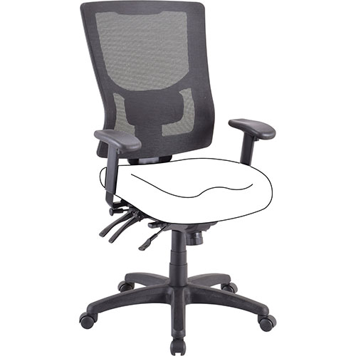Lorell Chair Frame, High-Back, 26-3/4"x26"x40-1/2"-44", Black