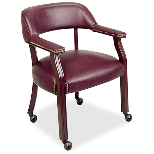 Lorell Chair, Captain with Casters, Wrap Around Back, 25"x24"x30-3/4", OXB