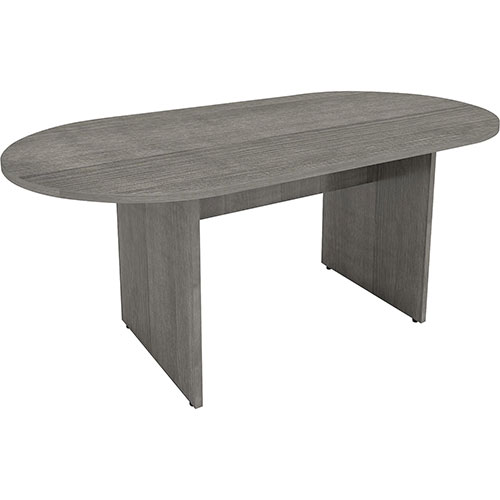 Lorell Conference Table, Oval, Top/Base, 72"x36"x29-1/2", Charcoal