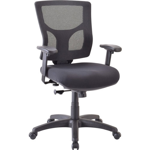 Lorell Conjure Swivel/Tilt Task Chair, Fabric Seat, White, 25.6" x 26.4" Depth x 40.3" Height, 1 Each