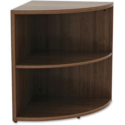 Lorell Corner Bookcase, 23-5/8" x 29-1/2", Walnut
