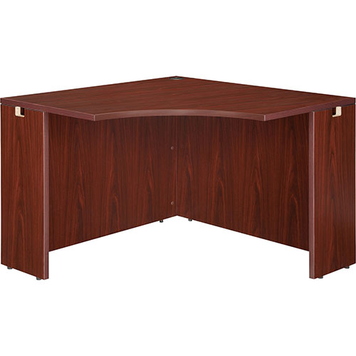 Lorell Corner Desk, 42" x 42" x 24" x 29-1/2", Mahogany
