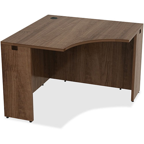 Lorell Corner Desk, 24" x 42" x 29-1/2", Walnut