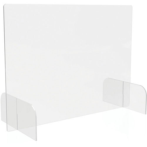 Lorell Countertop Barrier, 31" x 14" Depth x 23" Height, 1 Each, Clear, Acrylic