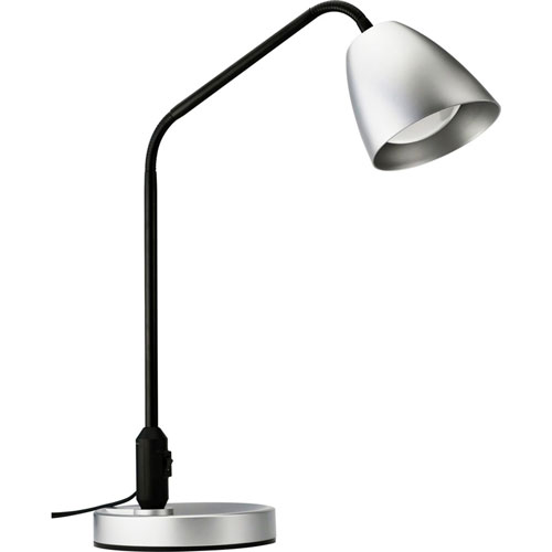 Lorell Desk Lamp, LED, 7-Watt, 6-9/10"Wx6-9/10"Lx20-9/10"H, Silver