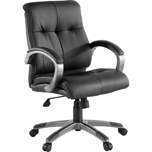 Lorell Executive Chair, Low-Back, 27" x 32" x 41", Base/Arms, BK/SR