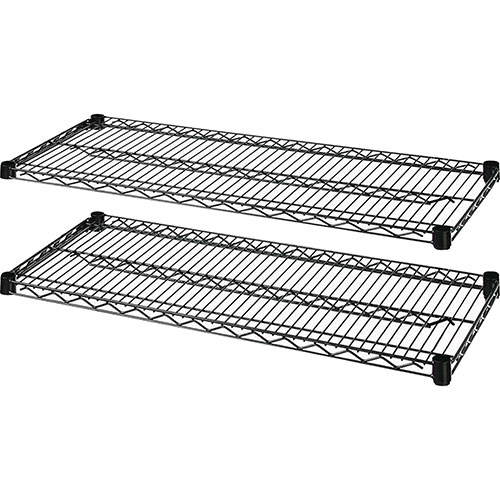 Lorell Extra Shelves for Wire Shelving, 36" x 24", Black