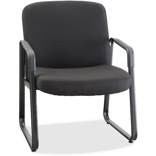 Lorell Fabric Guest Chair, 26-1/4" x 27-1/4" x 35", Black