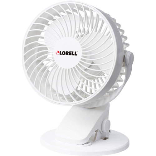 Lorell Fan, USB, 5-4/5"Wx4-4/5"Lx7-7/10"H, White
