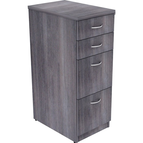 Lorell File Cabinet, 4 Drawers, 15-1/2" x 23-5/8" x 40-3/8", Charcoal