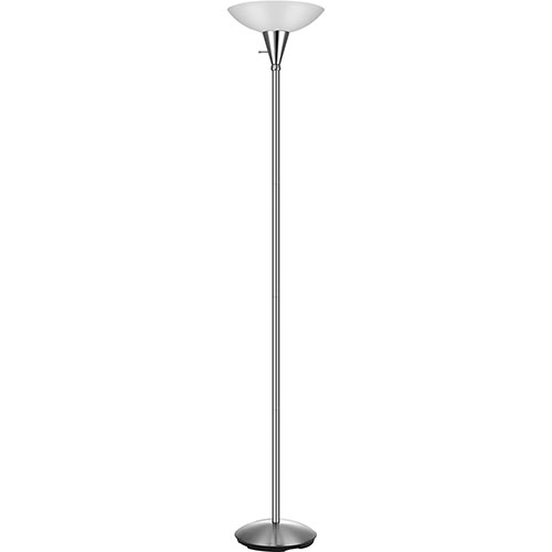Lorell Floor Lamp, 13-Watt CFL, 11-1/5"Wx11-1/5"Lx70-1/2"H, Silver