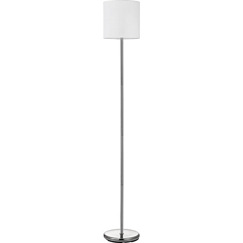 Lorell Floor Lamp, LED Bulb, 12"Wx12"Lx65"H, Silver/White