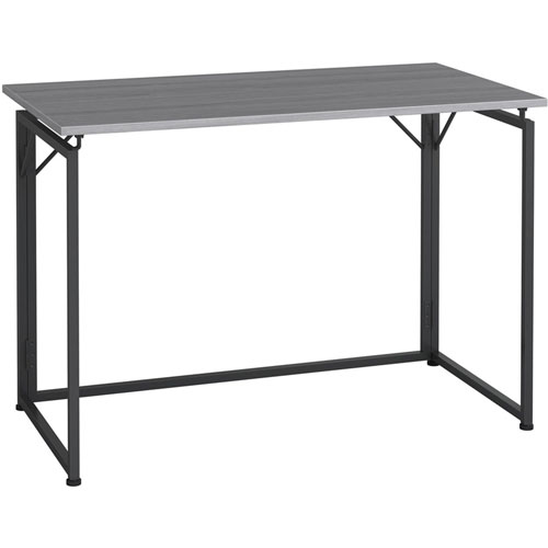 Lorell Folding Desk, Weathered Charcoal Laminate Rectangle Top, Black Base, 43.30"x 23.62" Table Top Depth, 30" Height, Assembly Required, Gray
