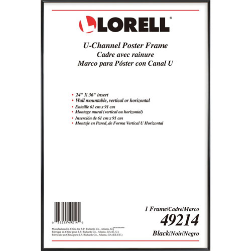 Lorell Frame, Poster, Wall Display Only, 24"Wx36"H, Black