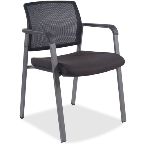 Lorell Guest Chair, 22-7/8" x 22-5/8" x 32-1/8", Mesh/Black