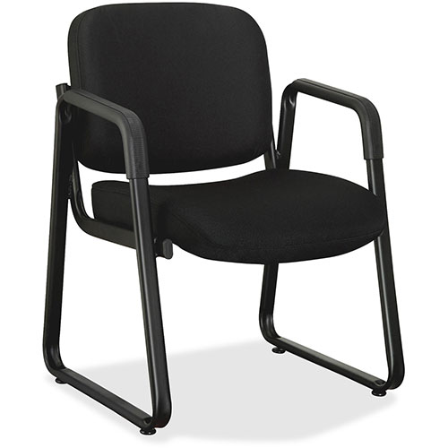 Lorell Guest Chair, 24-3/4"x26"x33-1/2", Black Fabric