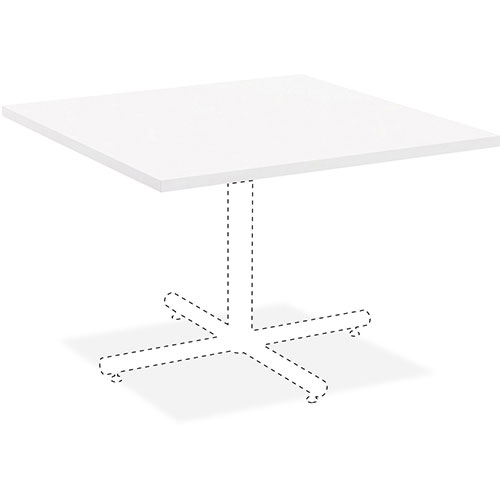 Lorell Laminate Square Tabletop, 42" x 42", White