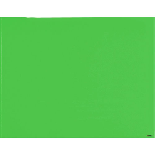 Lorell Magnetic Glass Color Dry Erase Board with Marker, 4'x3', Green