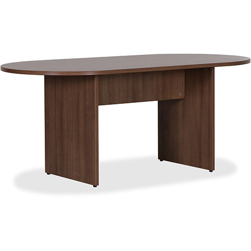 Lorell Oval Conference Table, 72" x 36", Walnut