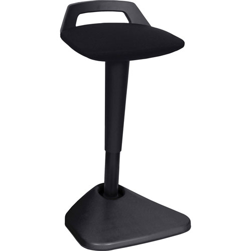 Lorell Pivot Chair, Height-Adjust, 16-1/7" x 15-3/8" x 26-3/4"-36", Black