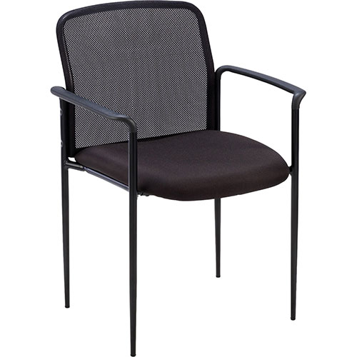 Lorell Reception Side Chair, 23-3/4"x23-1/2"x33", Black