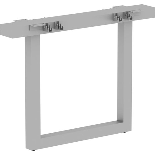 Lorell Relevance Series Middle Unite Leg, 38.6" x 6.3" x 28.5", Material: Metal Frame, Finish: Silver, Powder Coated