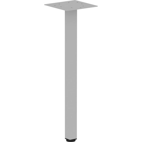 Lorell Relevance Series Offset Square Leg, Powder Coated Silver Square Leg Base, 28.50", x 7.87" Width, Assembly Required