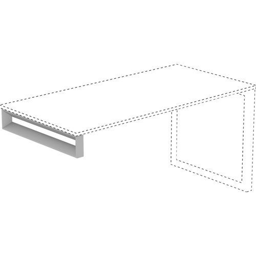Lorell Side Leg Frame for 23-5/8"D Desktop, 23-1/4" x 5-1/2", Silver