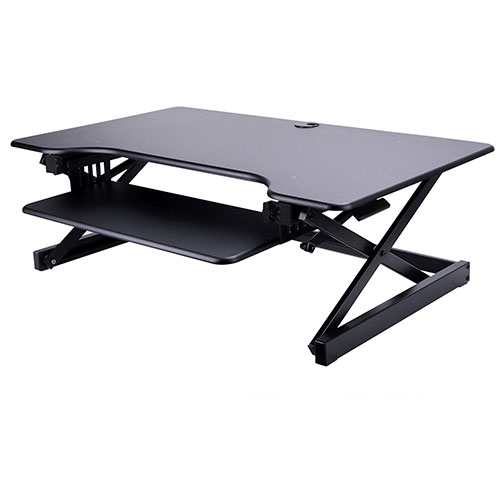 Lorell Sit-To-Stand Desk Riser, 37" x 24" x 16", Black